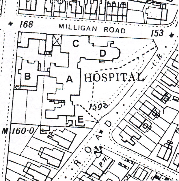 Map of the 1908 layout
