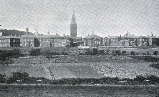 Picture of Whitecroft Hospital. An early view from the south-east.