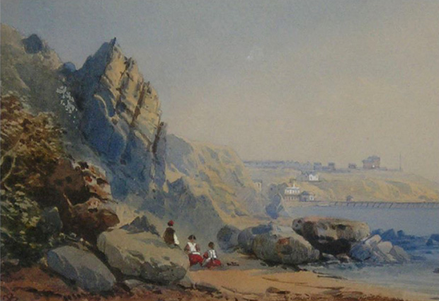 Picture of ‘Watercolour: Steephill Bay’ - Isle of Wight School early 1800’s.