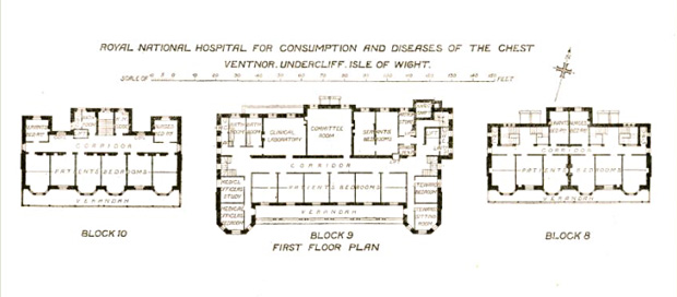 Picture of Architectural layout Blocks 8, 9 and 10 first floor. RNVH
